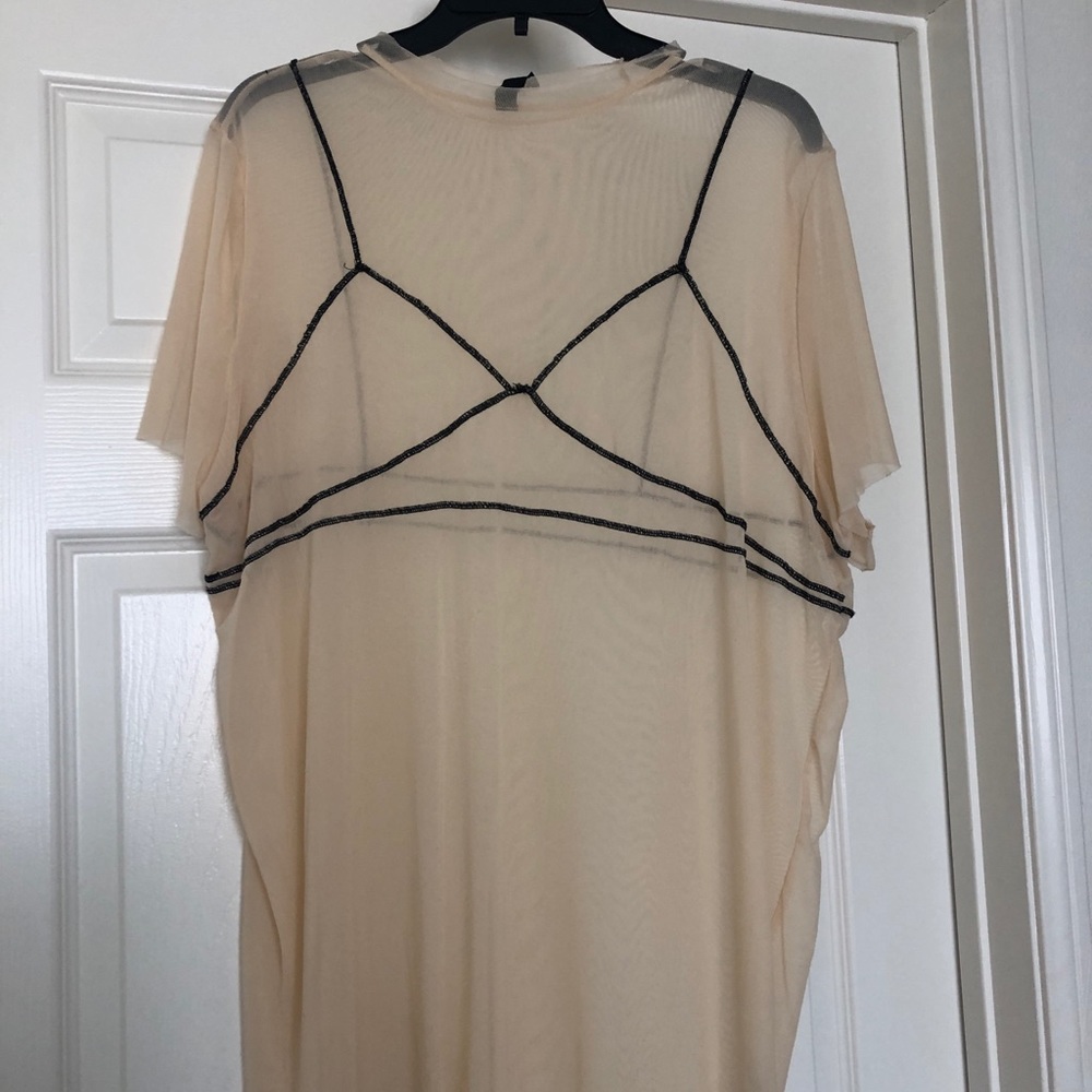 Mesh oversized shirt